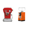 Ascaso Dream PID, Love Red + Eureka Mignon Specialita, CR orange