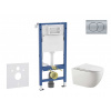 GEBERIT - Duofix Set předstěnové instalace, klozetu Gaia a sedátka softclose, tlačítko Delta01, matný chrom SANI11CA1137B