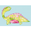 Vymalujsisam.sk Maľovanie podľa čísiel - Roztomilý dinosaurus Veľkosť: 40x60cm, Rám: Bez rámu, iba zrolované plátno