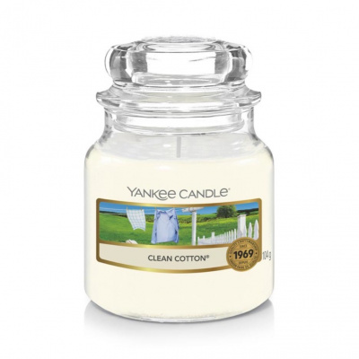 Yankee Candle - vonná sviečka Clean Cotton (Čistá bavlna) 104g