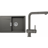Set Schock S7-2 (dřez Mono D-100 Silverstone + baterie Epos.120 Silverstone)