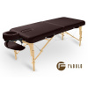 Fabulo guru Set drevené masážne lehátko čokoládová 192 x 76 cm