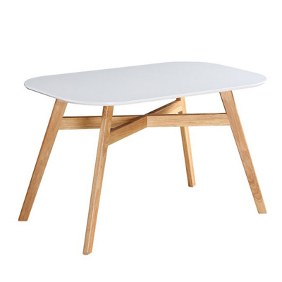 Tempo Kondela Jedálenský stôl, biela/prírodná, CYRUS 2 NEW (120x75x80cm)