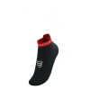 Bežecké ponožky Compressport Pro Racing Socks v4.0 Run Low - black/core red