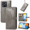 Peňaženkové kožené puzdro MANDALA na Xiaomi Redmi 10C – Šedá