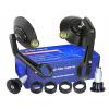 CNC motocyklové zrkadlá čierne pre riadidlá 22 a 25,4 mm palec + koncovky