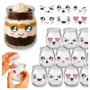 12x Sklenené sklenené dózy 140ml na dezerty, šaláty, omáčky, dipy + NÁLEPKY KAWAII