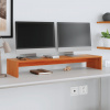 vidaXL Stojan na monitor voskovo-hnedý 100x27x15 cm masívna borovica 847165