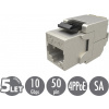 Samořezný keystone Solarix CAT6A STP RJ45 SXKJ-10G-STP-BK-SA Component Level a 4PPoE certifikace