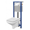 Cersanit HIT SET AQUA NÁDRŽ 22, WC COMO, TLAČIDLO WC LINK LESKLÝ CHRÓM, SEDÁTKO SLIM DUROPLAST odnímateľné, biele S701-204