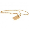 FC Celtic retiazka na krk s psou známkou Gold Plated Dog Tag & Chain