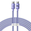 Baseus CAJY000705 Crystal Shine Series Dátový Kábel USB-C - USB-C 100W 2m Purple