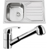 Set Sinks (dřez Okio 800 V 0,7 mm matný + baterie Legenda S Chrom - lesklý) OK800VLESCL