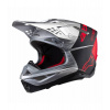 Prilba SUPERTECH S-M10 FLOOD, ALPINESTARS (strieborná/čierna matná/oranžová fluo) 2024 Veľkosť: S (obvod 55 - 56 cm)