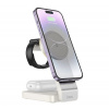 HOCO CQ3 stolná nabíjacia stanica 3v1 (15W, bezdrôtová, rýchlonabíjačka, MagSafe, nabíjačka na Apple Watch) BIELA