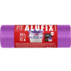 Alufix Vrecia na odpad zaťahovacie Elastic FIX LDPE 35l 22µm 12ks fialové