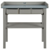 Esschert Design záhradný pracovný stôl sivý CF29G-ForU-404623