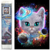 Norimpex Diamantové maľovanie Vesmírne mačiatko 30 x 40 cm