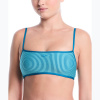 Vrchný diel plaviek Nike Ripple Texture Bralette Classic Bikini bleached turquoise