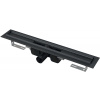 ALCA Podlahový žľab nerezový s okrajom pre perforovaný rošt, čierna-mat APZ1BLACK-750 APZ1BLACK-750