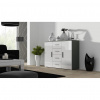 Cama Meble Komoda SOHO-UNI S8, sivý mat/biely lesk