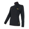 Dámska funkčná mikina SENSOR Merino Upper short zip black M