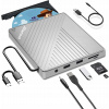 Externá CD jednotka DVD USB 3.0 typu C, čítačka kariet SD/TF 5 v 1