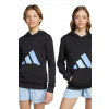 Detská mikina adidas čierna farba, s kapucňou, s potlačou, KB7313 164