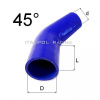 Silikónové redukčné koleno TurboWorks 45°, D/d: 38-51mm, Modré