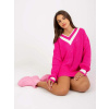 Oversize pulóver - ružový neon (Dámsky pulóver )