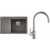 Set Sinks G5854 (dřez Rim 780 P Truffle 54 pravý + baterie Vitalia Chrom - lesklý)