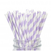 Smart Cook Papierové slamky s prúžkami 24 ks Farba: svetlo fialová
