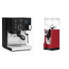 Rancilio Silvia BC PID, black + Eureka Mignon Bravo, CR ferrari red