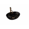 Rea SOFIA BLACK MARBLE UMÝVADLO NA DOSKU 41 cm, lesk, keramické REA-U5611