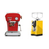Ascaso Dream PID, Love Red + Eureka Mignon Specialita, CR yellow