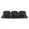 Villeroy & Boch Manufacture Rock súprava misiek na dip s podnosom 10-4239-9023