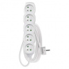 EMOS Predlžovací kábel 3 m / 5 zásuviek / biely / PVC / 1 mm2 P0513