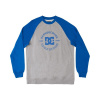 DC mikina - Star Pilot Raglan Crew Grey Heather/Nautical Blue (XSSB)