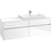 VILLEROY & BOCH Collaro závesná skrinka pod umývadlo na dosku (umývadlo vpravo), 4 zásuvky, 1600 x 500 x 548 mm, White Matt, C02700MS
