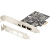 Digitus 3 porty kontrolní karta FireWire 400 FireWire 400 PCIe