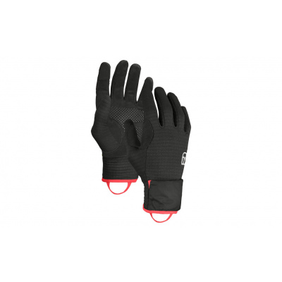 Dámské rukavice ORTOVOX Fleece Grid Cover Black Raven – M