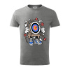 Lukostreľba komiks - Tričko detské bavlnené - 104-110cm / 3-4 roky ( Tmavosivý melír )
