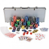 Poker set kufrík Ultimate 500 žetónov (výhodný pokrový set 500ks žetónov s hodnotou, karty, kocky a dealer button balené v odolnom kufríku)