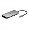 D-Link DUB-M610 dokovacia stanica a replikátor portov Kábel USB 3.2 Gen 1 (3.1 Gen 1) Type-C Hliník, Čierna (DUB-M610)
