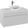 VILLEROY & BOCH Legato závesná skrinka pod umývadlo na dosku (umývadlo v strede), 2 zásuvky, 1000 x 500 x 550 mm, White Matt, B57200MS