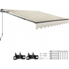 tectake 406128 výsuvná markíza ornella s držiakom na stenu - 250 x 200 cm, béžová