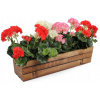 Drevený balkónový kvetinový box na bylinky hnedý 60 cm