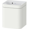 DURAVIT Happy D.2 Plus c-bonded závesná skrinka s nábytkovým umývadielkom bez otvoru, 1 dvierka, pánty vľavo, 400 x 360 x 480 mm, biela matná lakovaná, HP4633N36360000