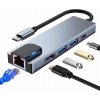 Dokovacia stanica 5w1 USB-C SZPACMATE HUB USB 3.0 HDMI 4K RJ45 PD 100W