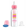 DR.BROWN'S Fľaša antikolik Options+ úzka 2v1 s náustkom 250 ml, ružová